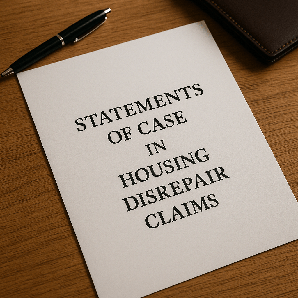 Statements of case in housing disrepair&nbsp;claims